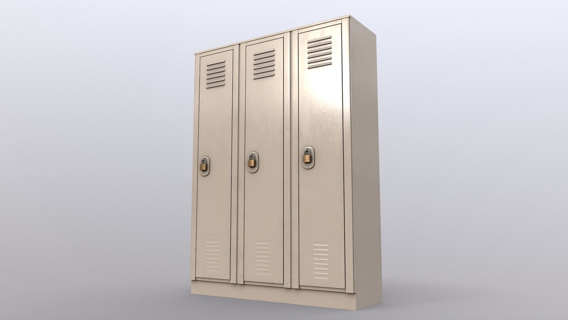 PBR School Gym Locker 01 - Multi color Pack 3D Model Collection_45
