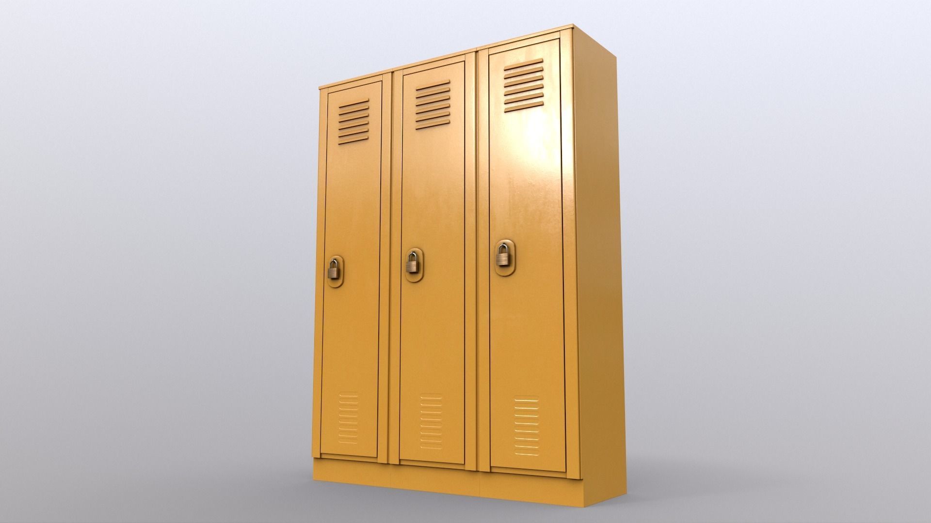 PBR School Gym Locker 01 - Multi color Pack 3D Model Collection_54