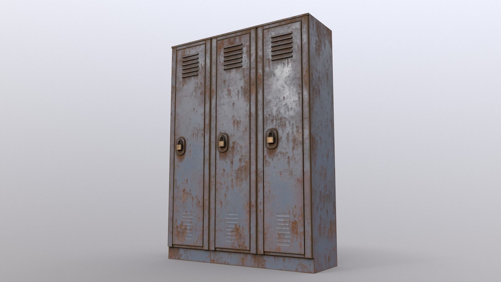 PBR School Gym Locker 01 - Multi color Pack 3D Model Collection_77