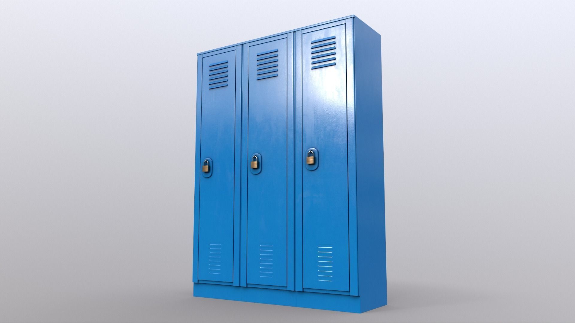 PBR School Gym Locker 01 - Multi color Pack 3D Model Collection_72