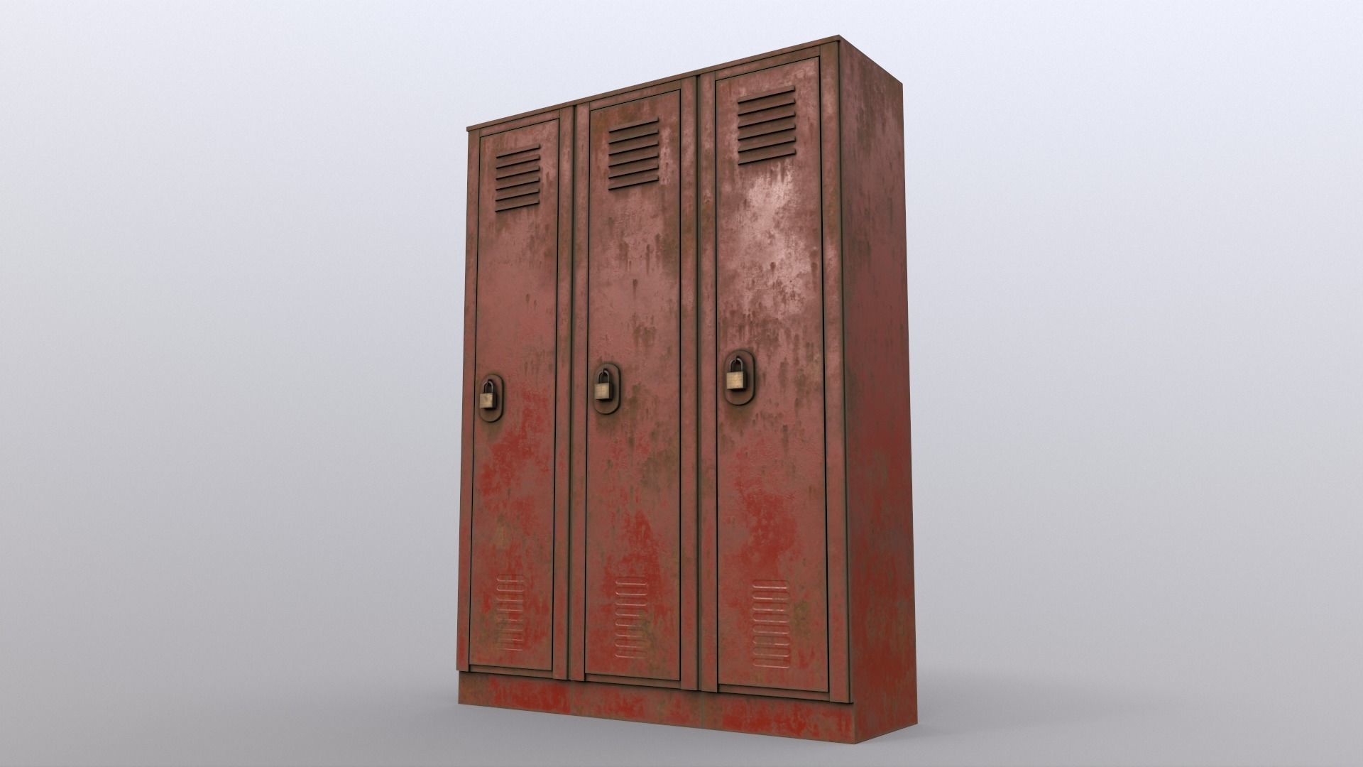 PBR School Gym Locker 01 - Multi color Pack 3D Model Collection_50
