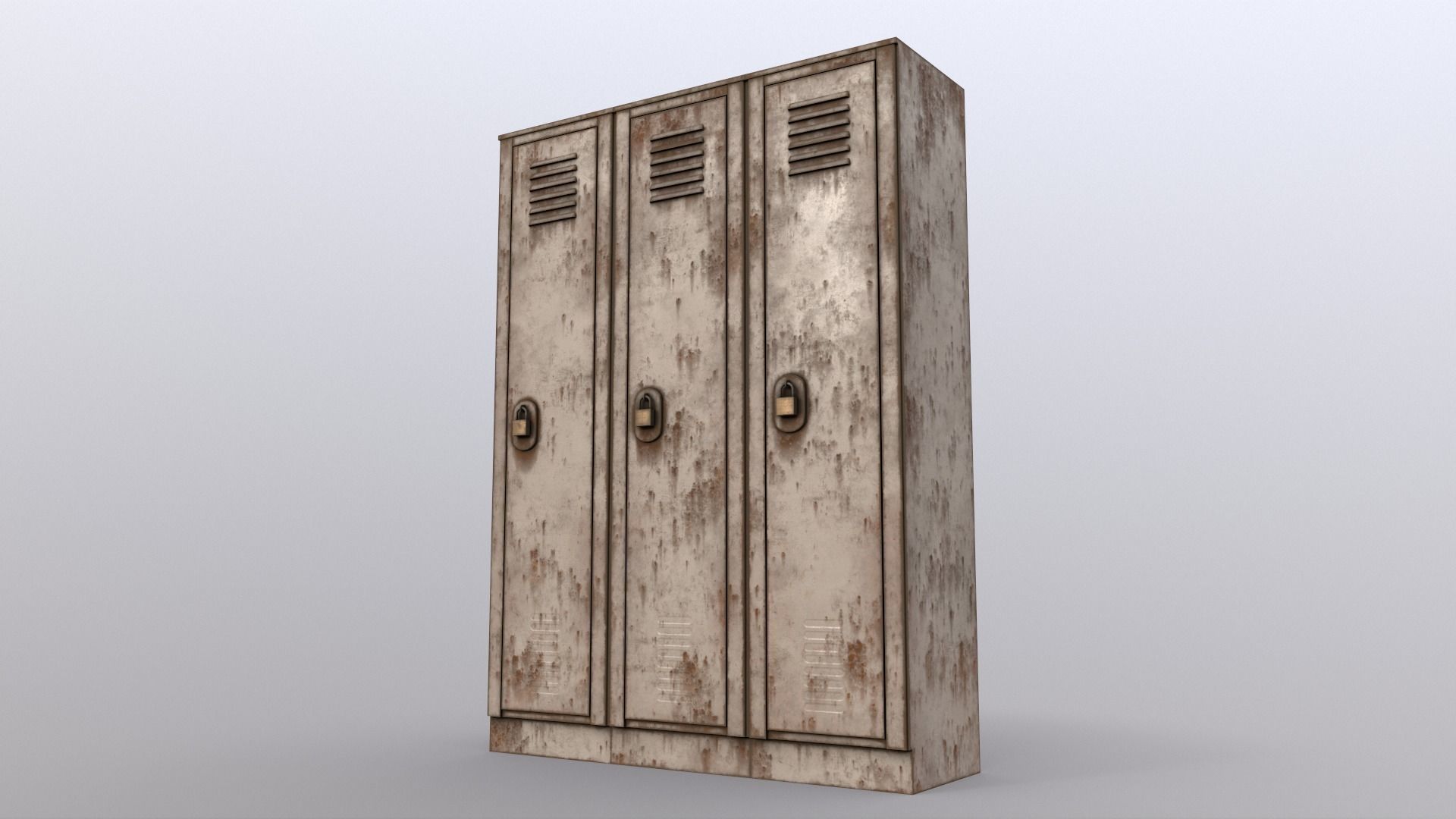 PBR School Gym Locker 01 - Multi color Pack 3D Model Collection_47