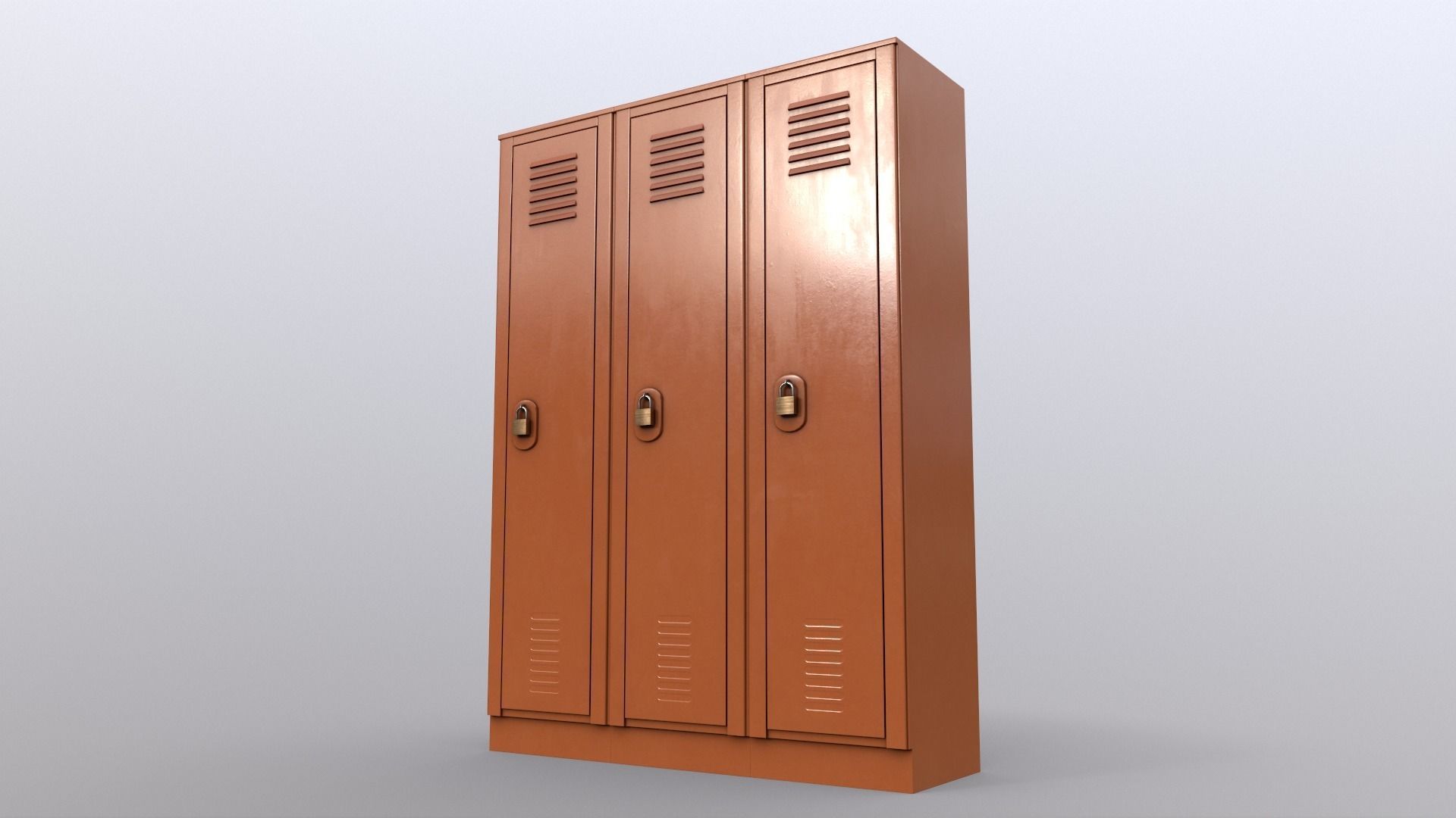 PBR School Gym Locker 01 - Multi color Pack 3D Model Collection_51