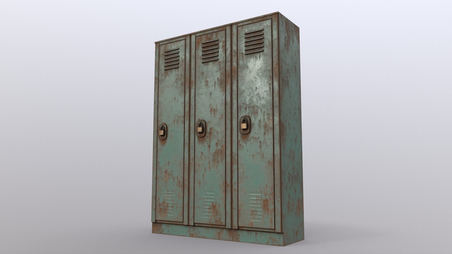 PBR School Gym Locker 01 - Multi color Pack 3D Model Collection_59
