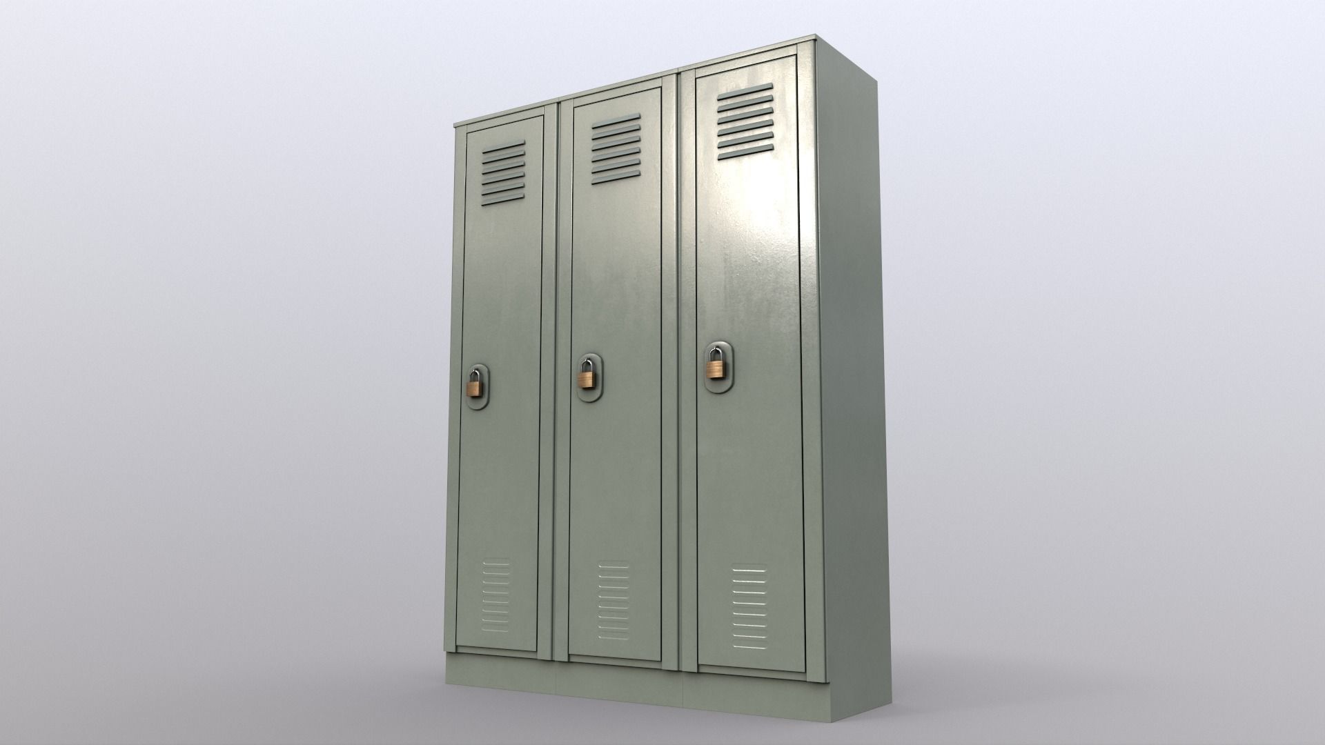 PBR School Gym Locker 01 - Multi color Pack 3D Model Collection_66