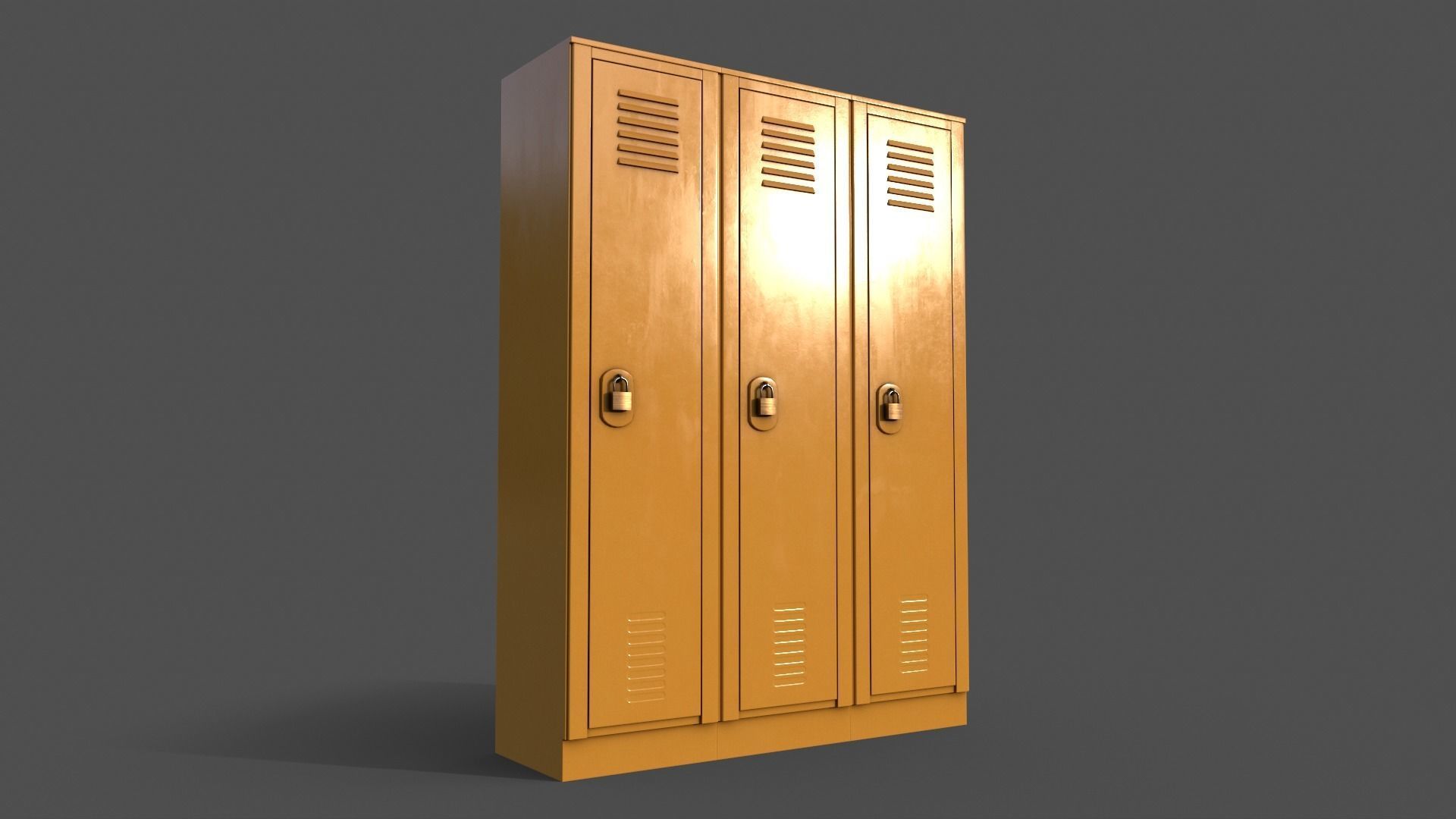 PBR School Gym Locker 01 - Multi color Pack 3D Model Collection_9