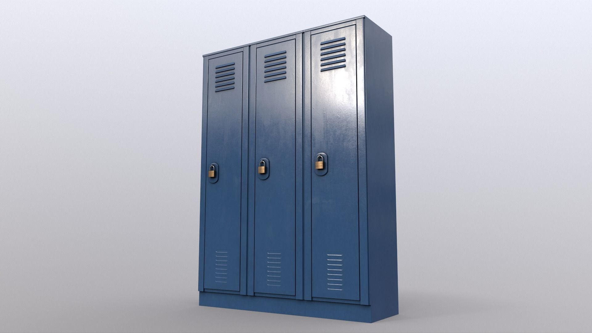 PBR School Gym Locker 01 - Multi color Pack 3D Model Collection_69