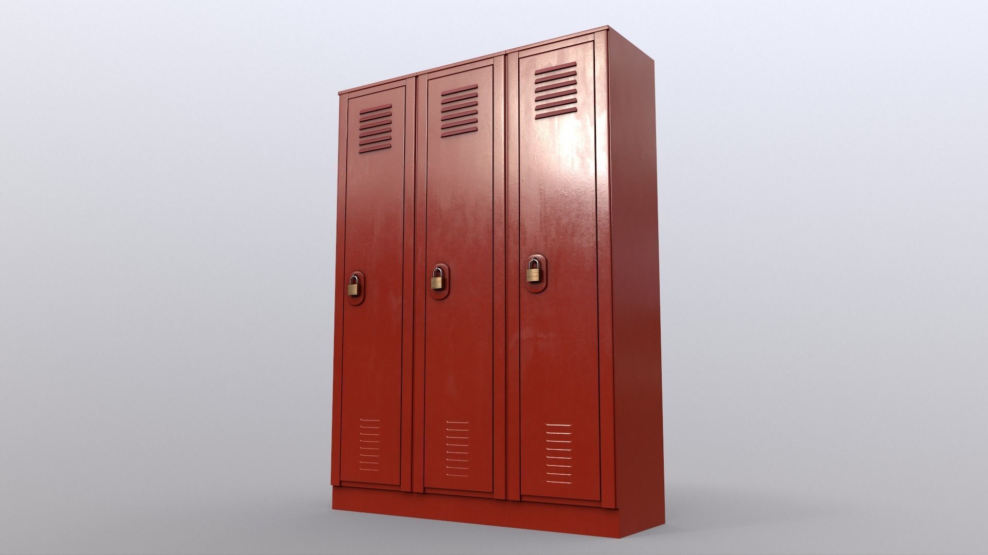 PBR School Gym Locker 01 - Multi color Pack 3D Model Collection_48