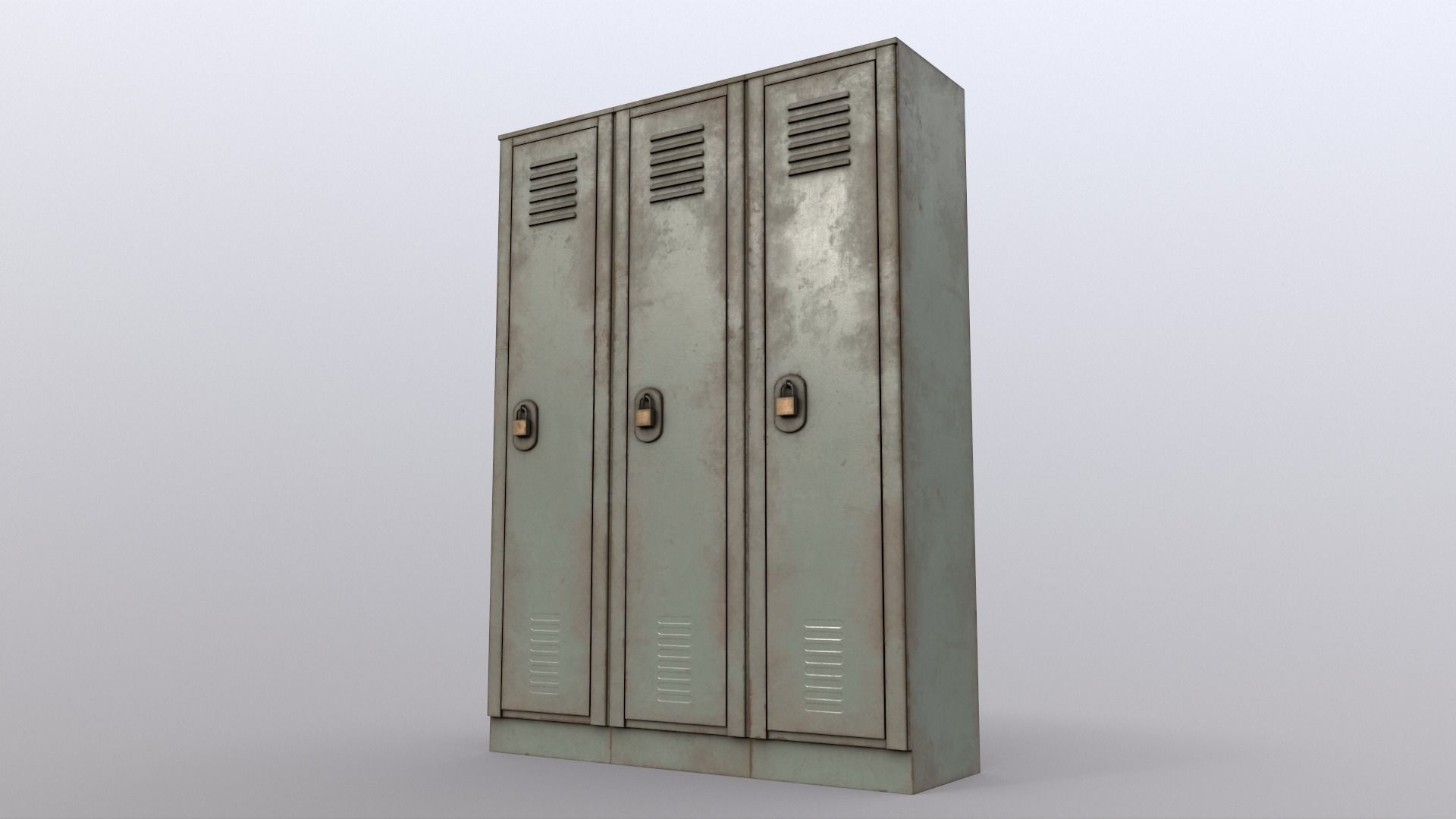 PBR School Gym Locker 01 - Multi color Pack 3D Model Collection_67