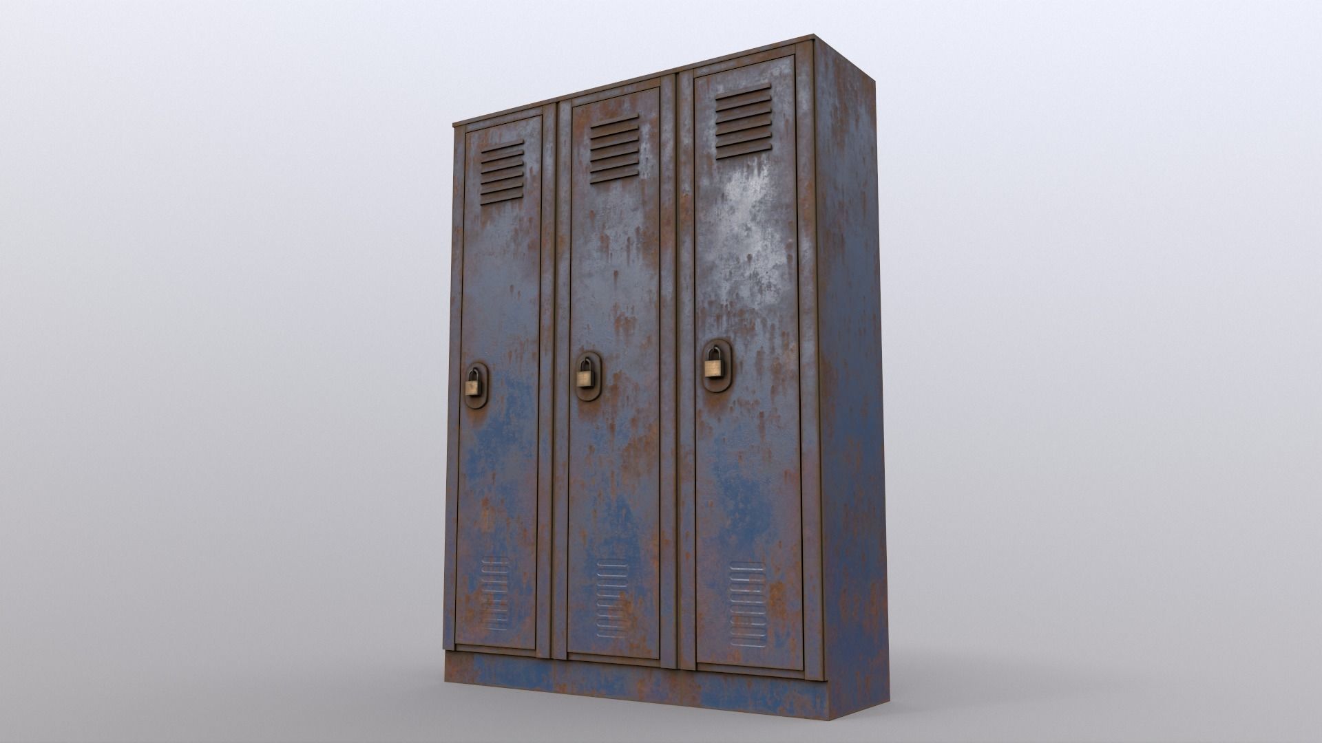 PBR School Gym Locker 01 - Multi color Pack 3D Model Collection_71