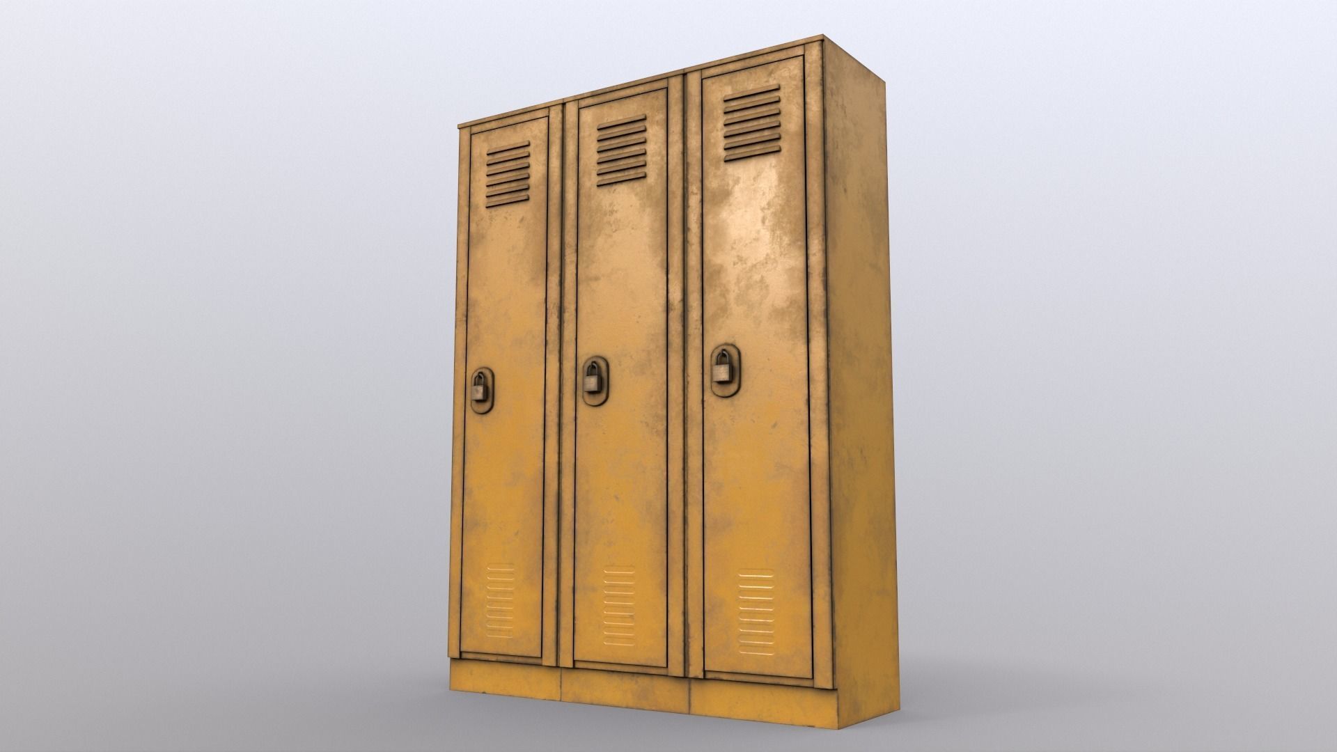 PBR School Gym Locker 01 - Multi color Pack 3D Model Collection_55