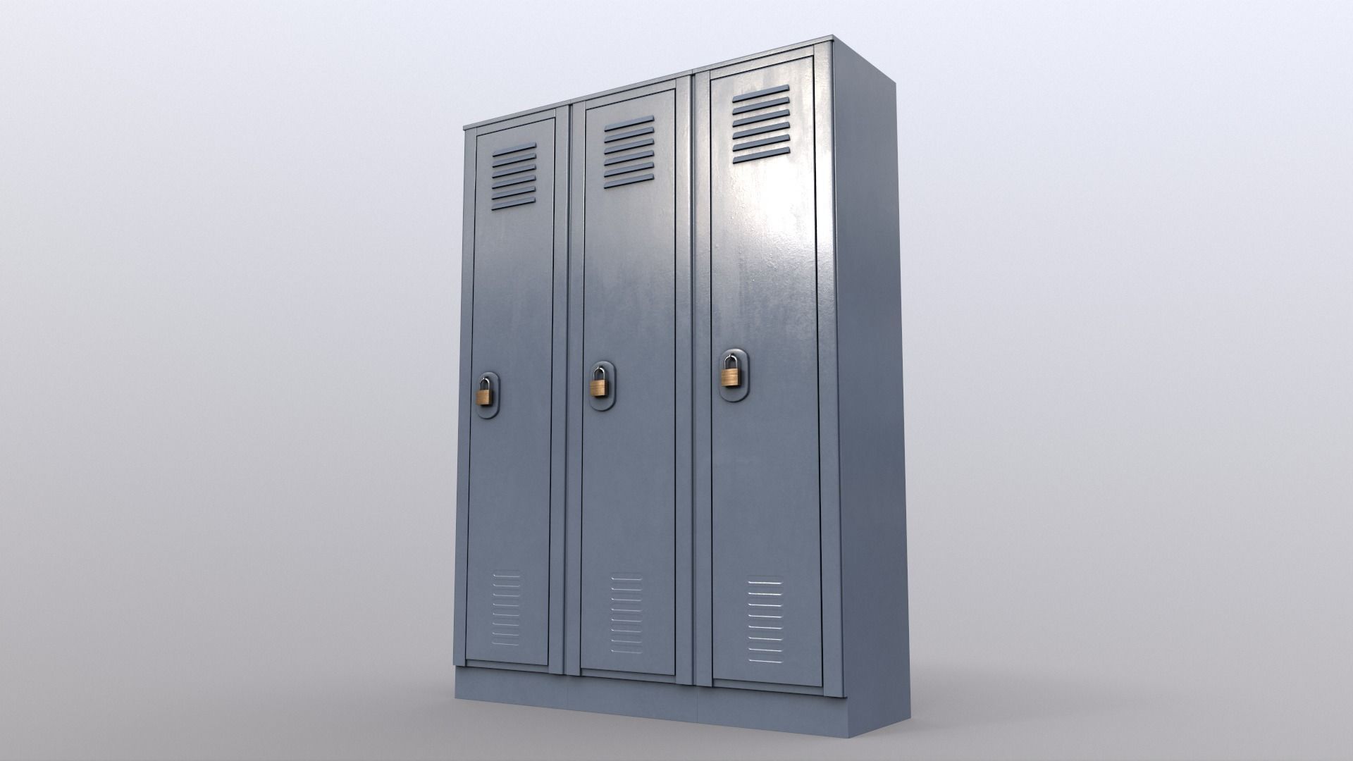 PBR School Gym Locker 01 - Multi color Pack 3D Model Collection_75