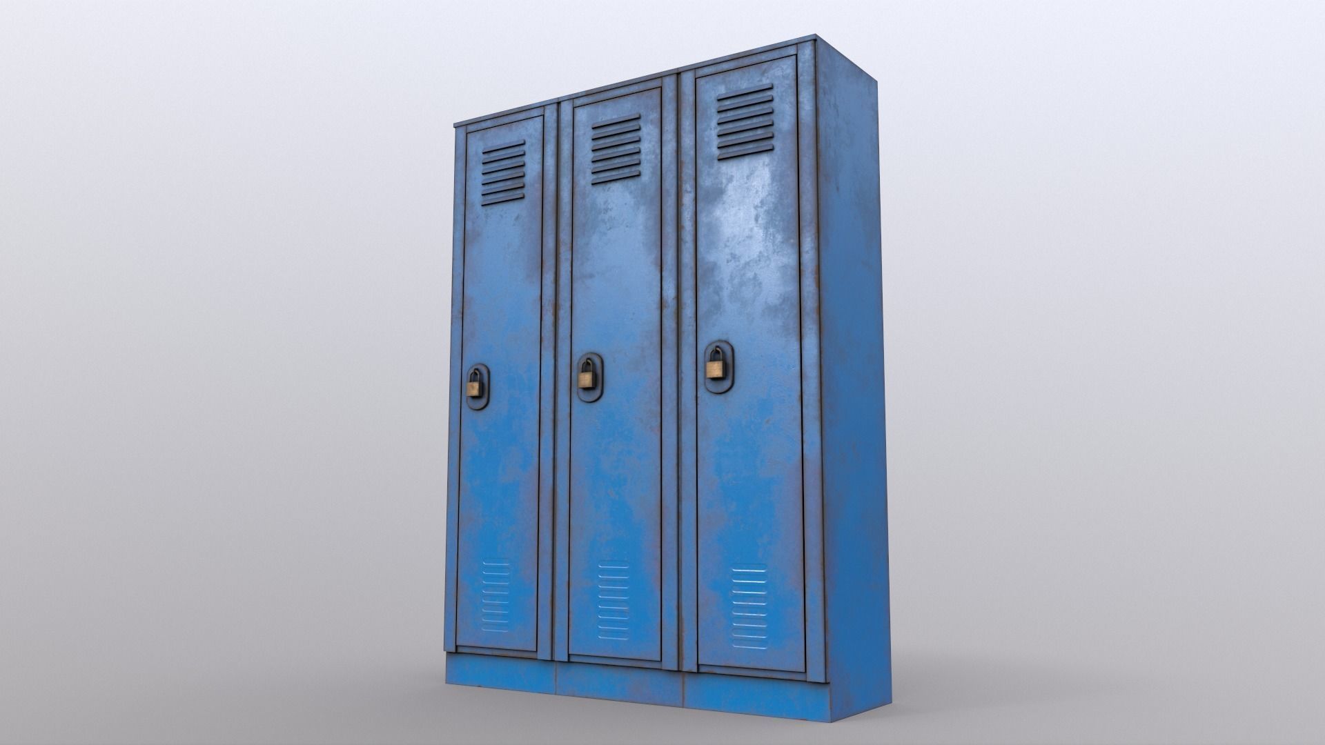 PBR School Gym Locker 01 - Multi color Pack 3D Model Collection_73