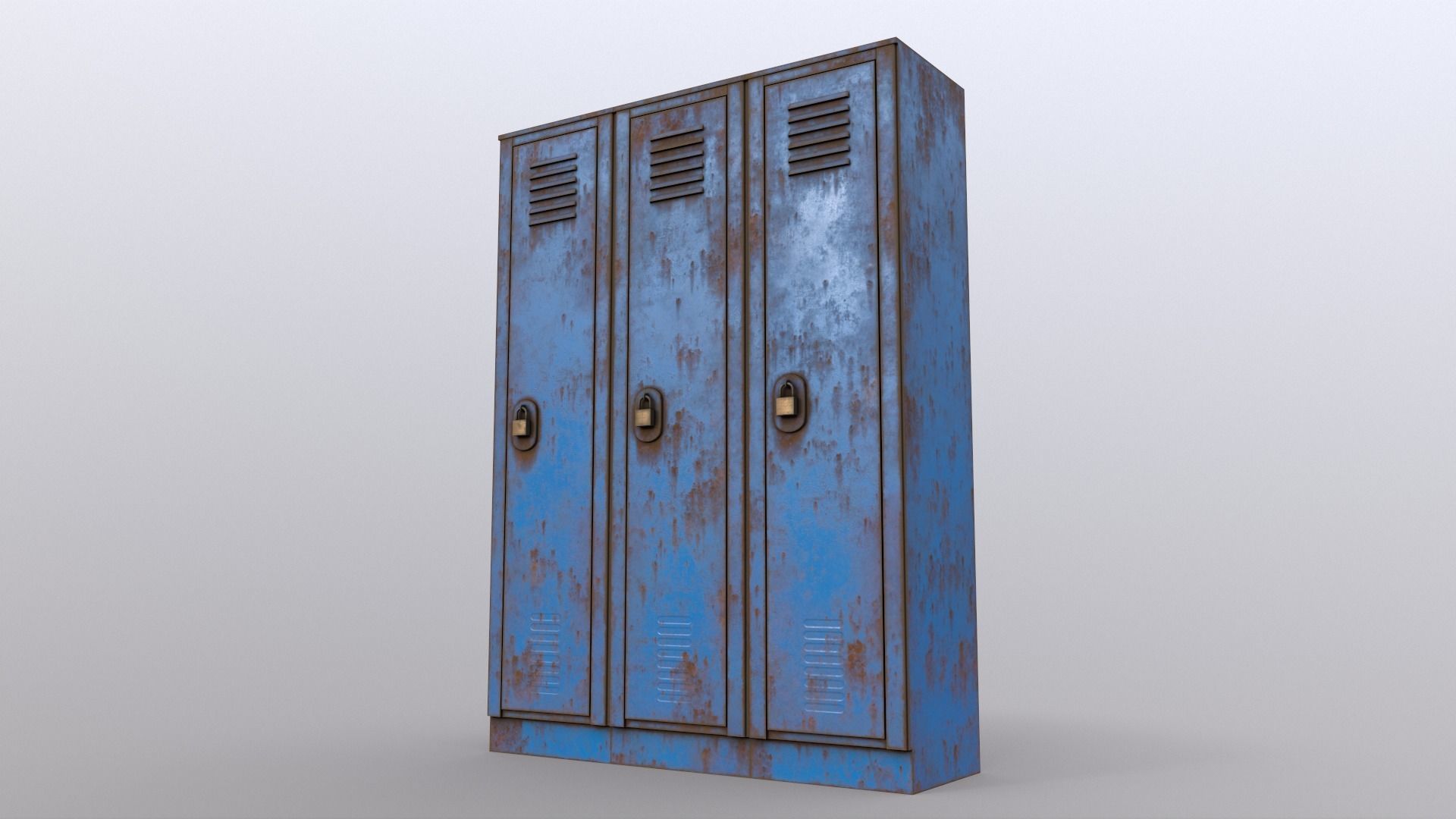PBR School Gym Locker 01 - Multi color Pack 3D Model Collection_74