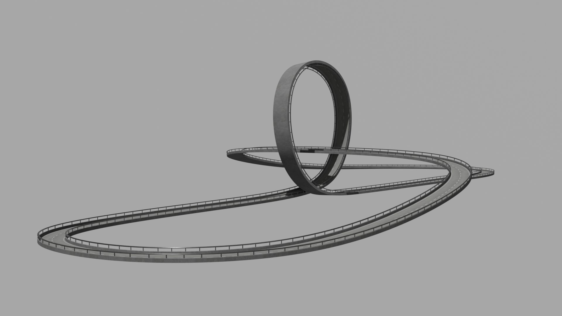 Acrobatic track Low-poly 3D model_18