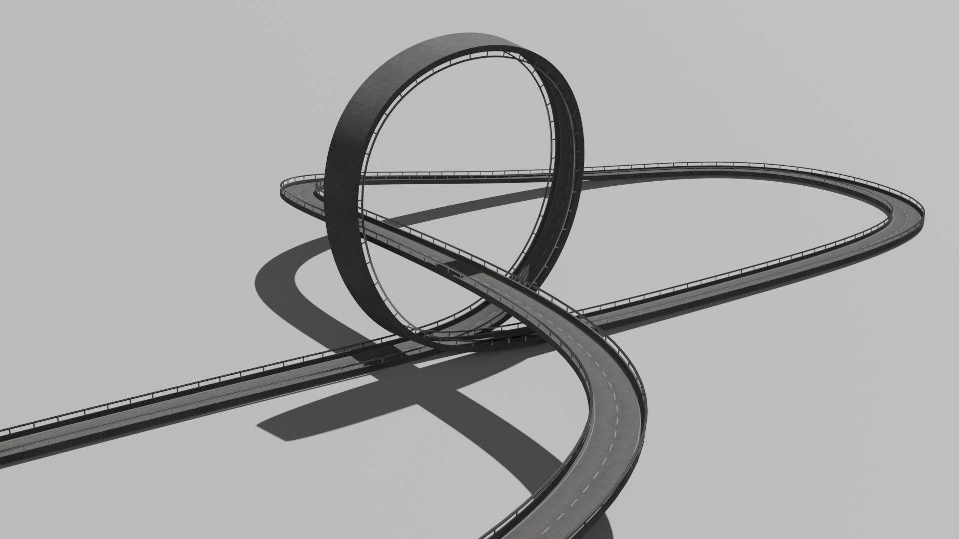 Acrobatic track Low-poly 3D model_9
