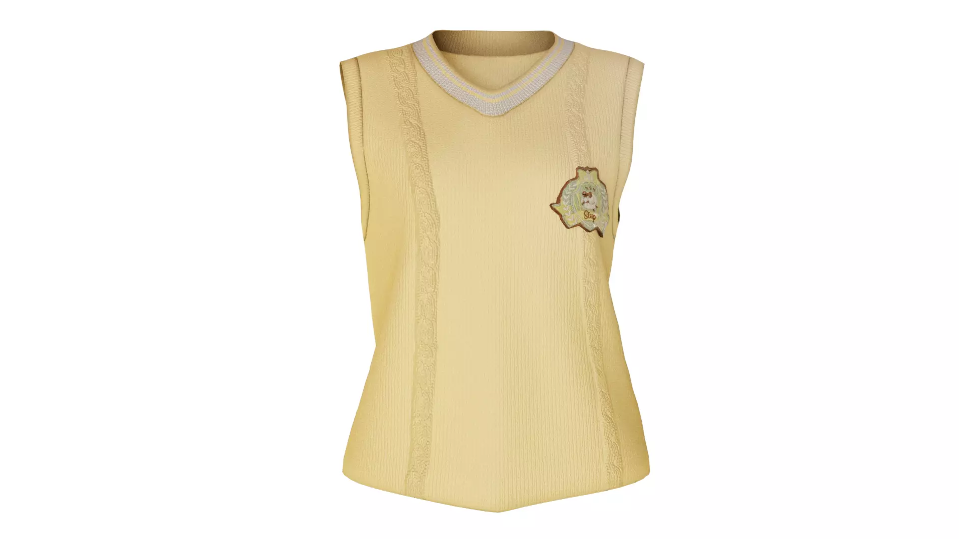 Uniform sweater yellow outfit v22 Low-poly 3D model