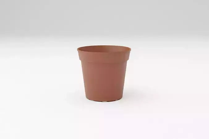 Small garden flower pot Low-poly 3D model