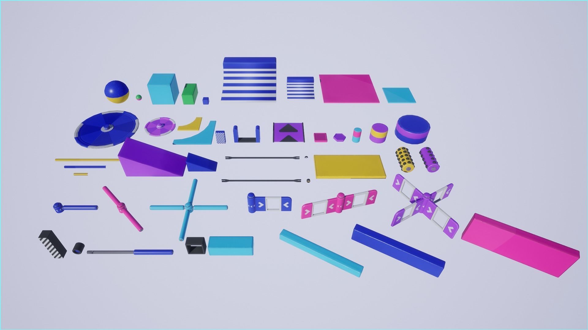 Game Show Asset Pack Low-poly 3D model_9