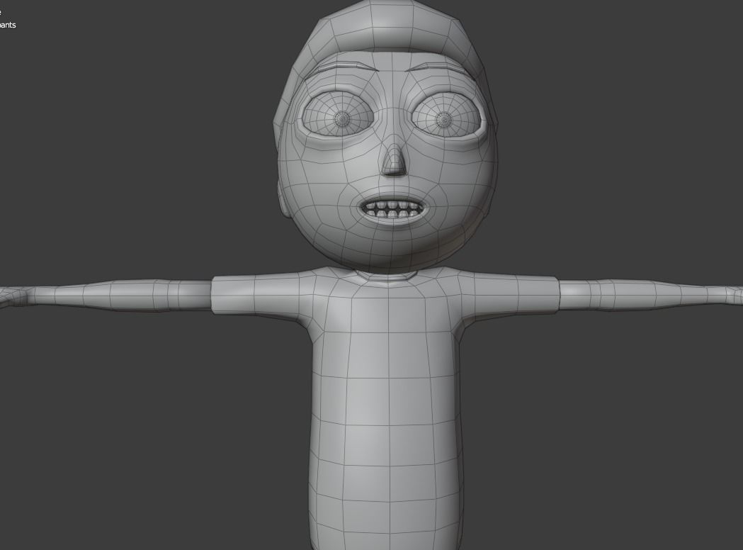 Morty Low-poly 3D model_4