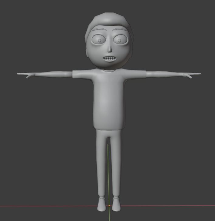 Morty Low-poly 3D model_3