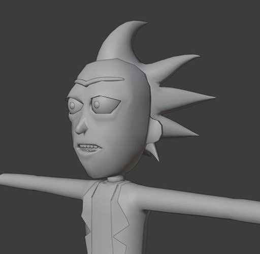 Rick and Portal Ray Low-poly 3D model