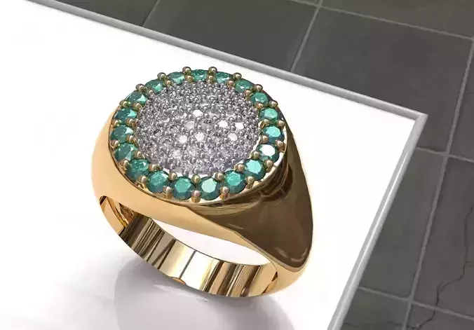 FEMALE CHEVALIER RING 3D print model