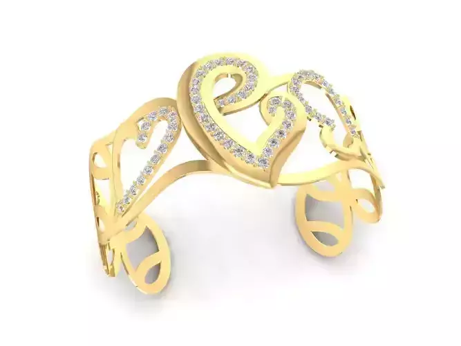 Heart Shape Diamond Bracelet for Women 1205
