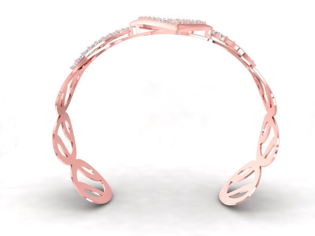 Heart Shape Diamond Bracelet for Women 1205 3D print model_4