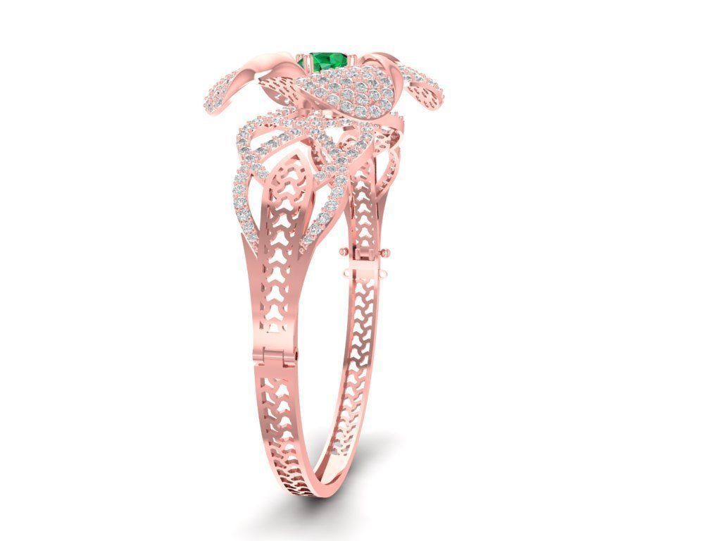 Elegant Four Petal Flower Ring for Women 1207 3D print model_5