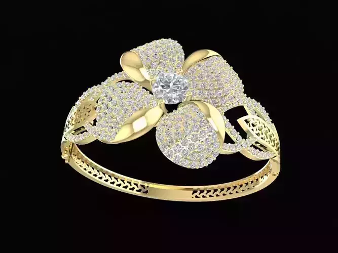 Elegant Four Petal Flower Ring for Women 1207