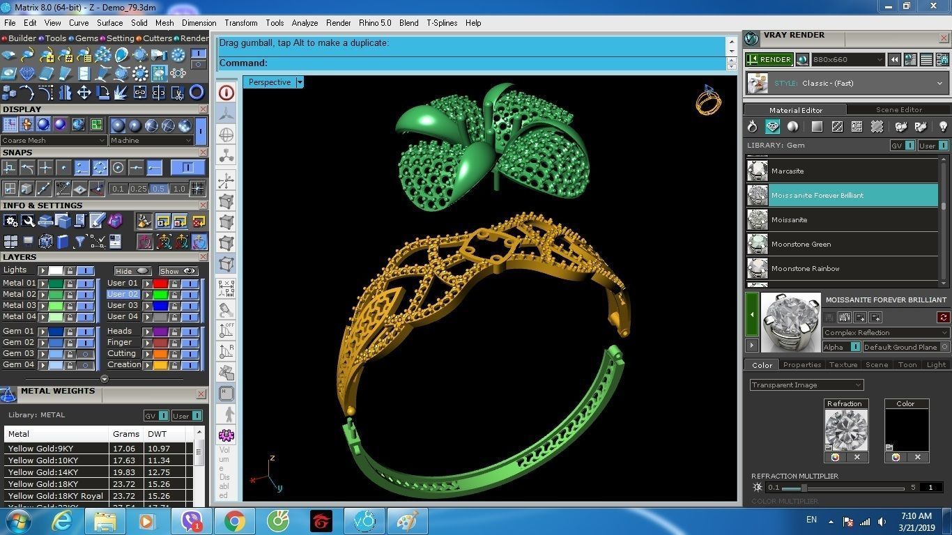 Elegant Four Petal Flower Ring for Women 1207 3D print model_8