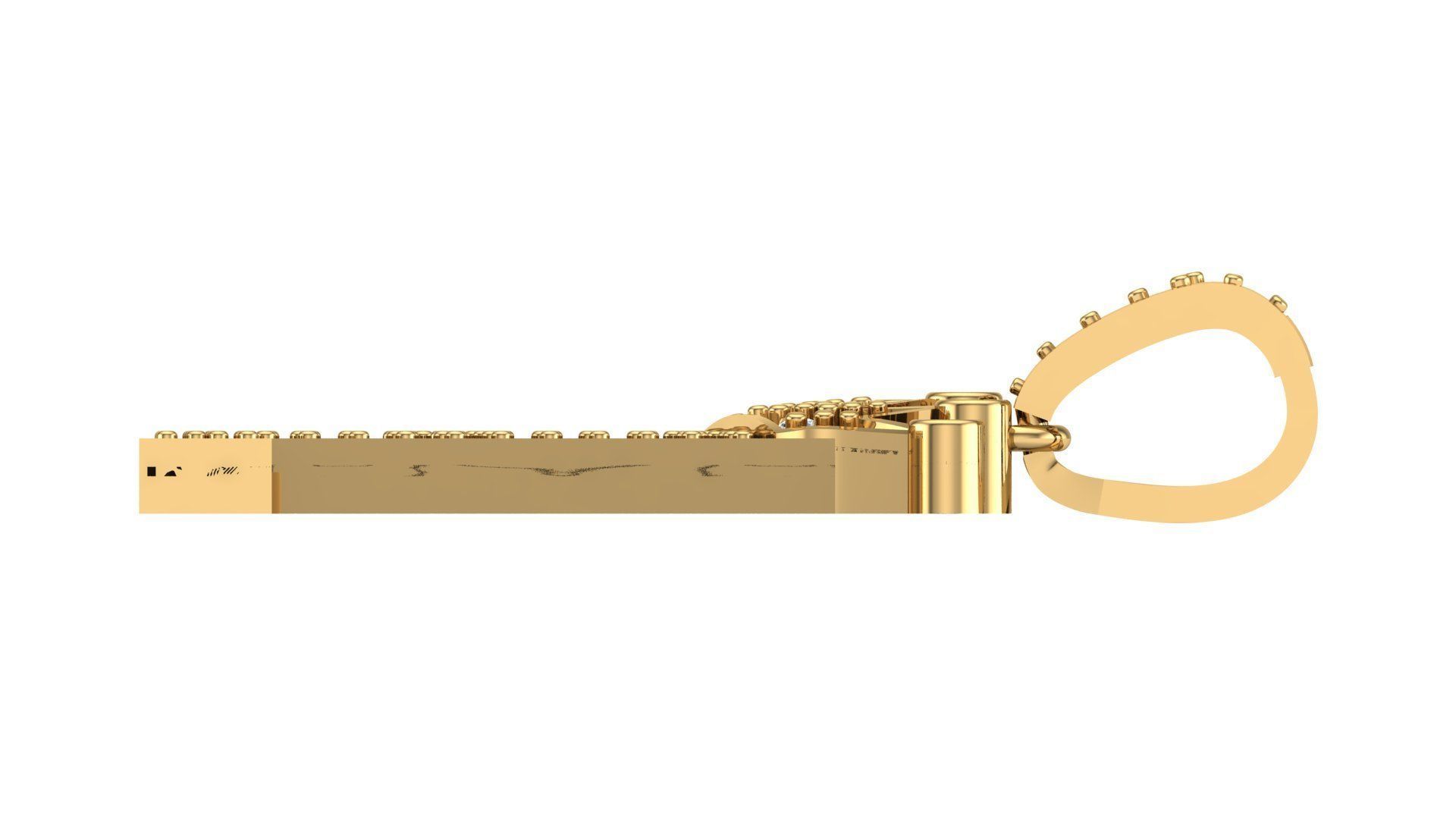 A letter pendant 3D print model 3D print model_13