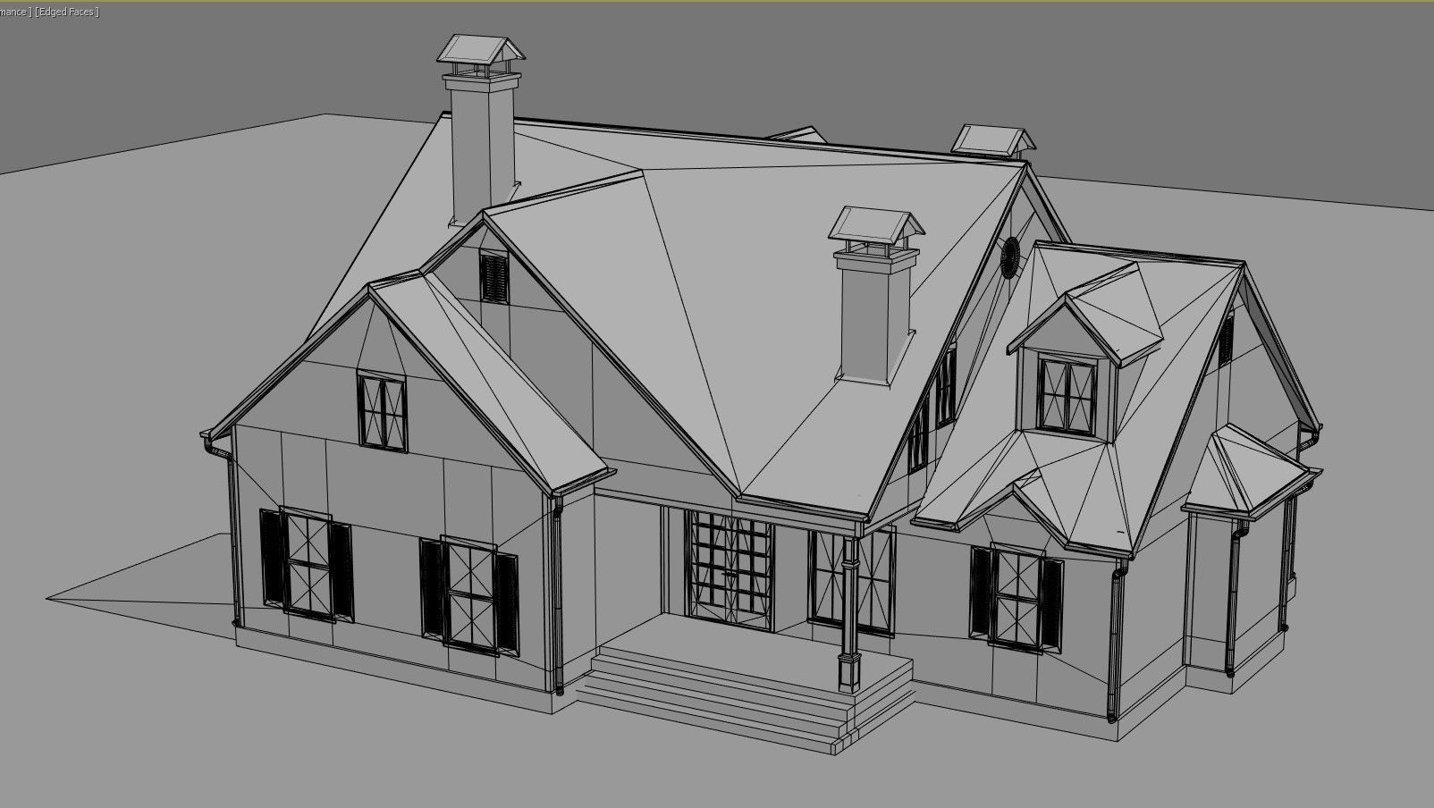 Residential House 7 Low-poly 3D model_13