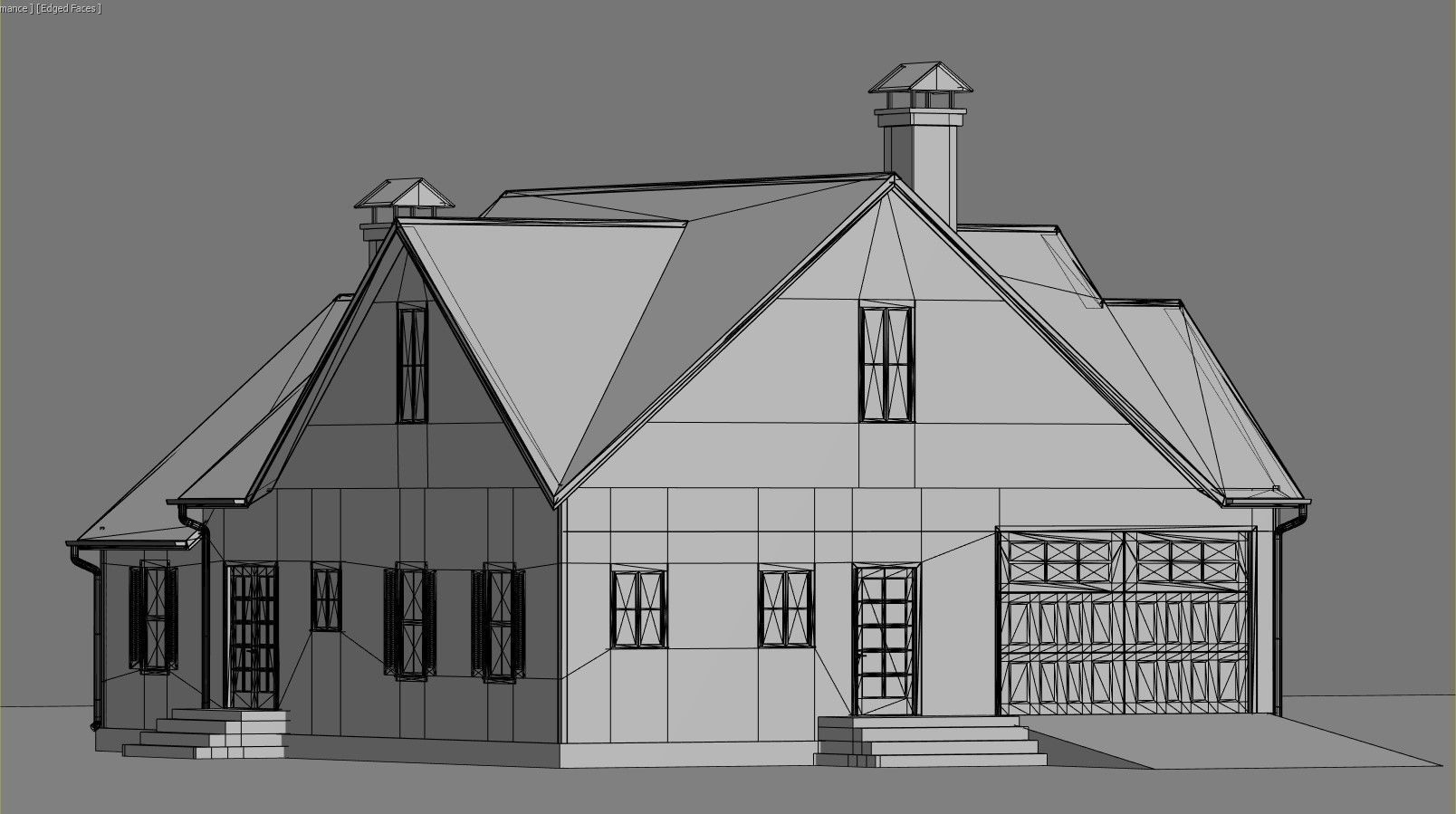 Residential House 7 Low-poly 3D model_15