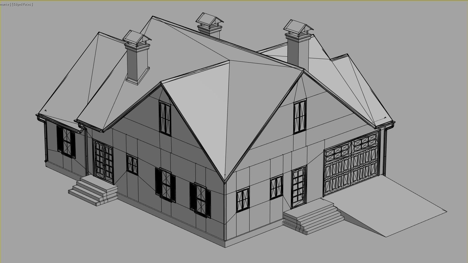 Residential House 7 Low-poly 3D model_14