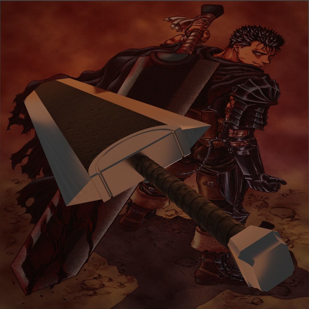 Gutss Dragon Slayer Sword from Berserk 3D print model_2