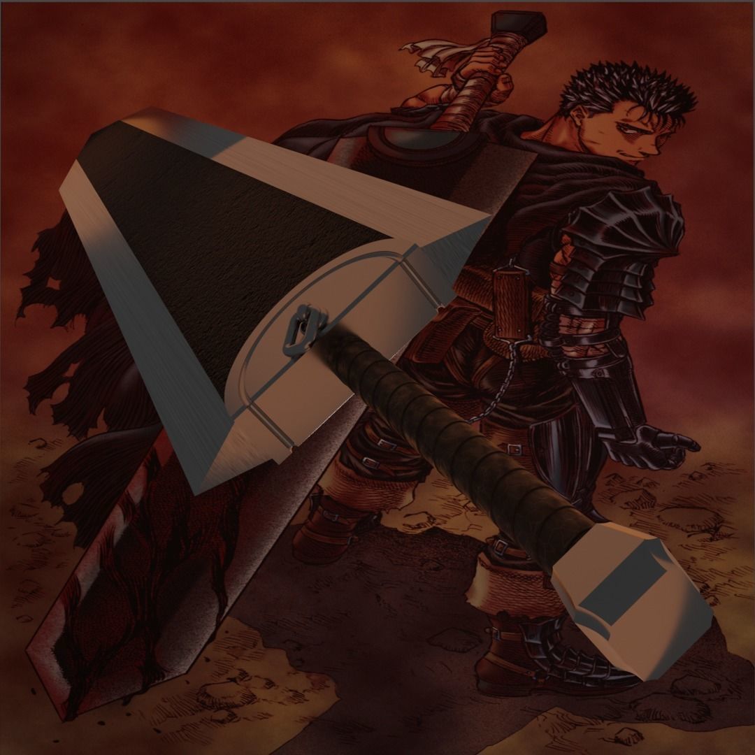 Gutss Dragon Slayer Sword from Berserk 3D print model_1