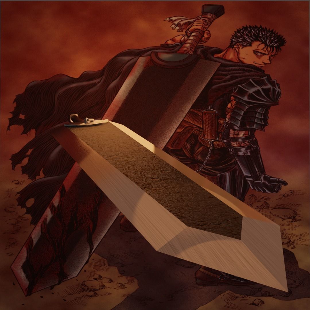 Gutss Dragon Slayer Sword from Berserk 3D print model_3