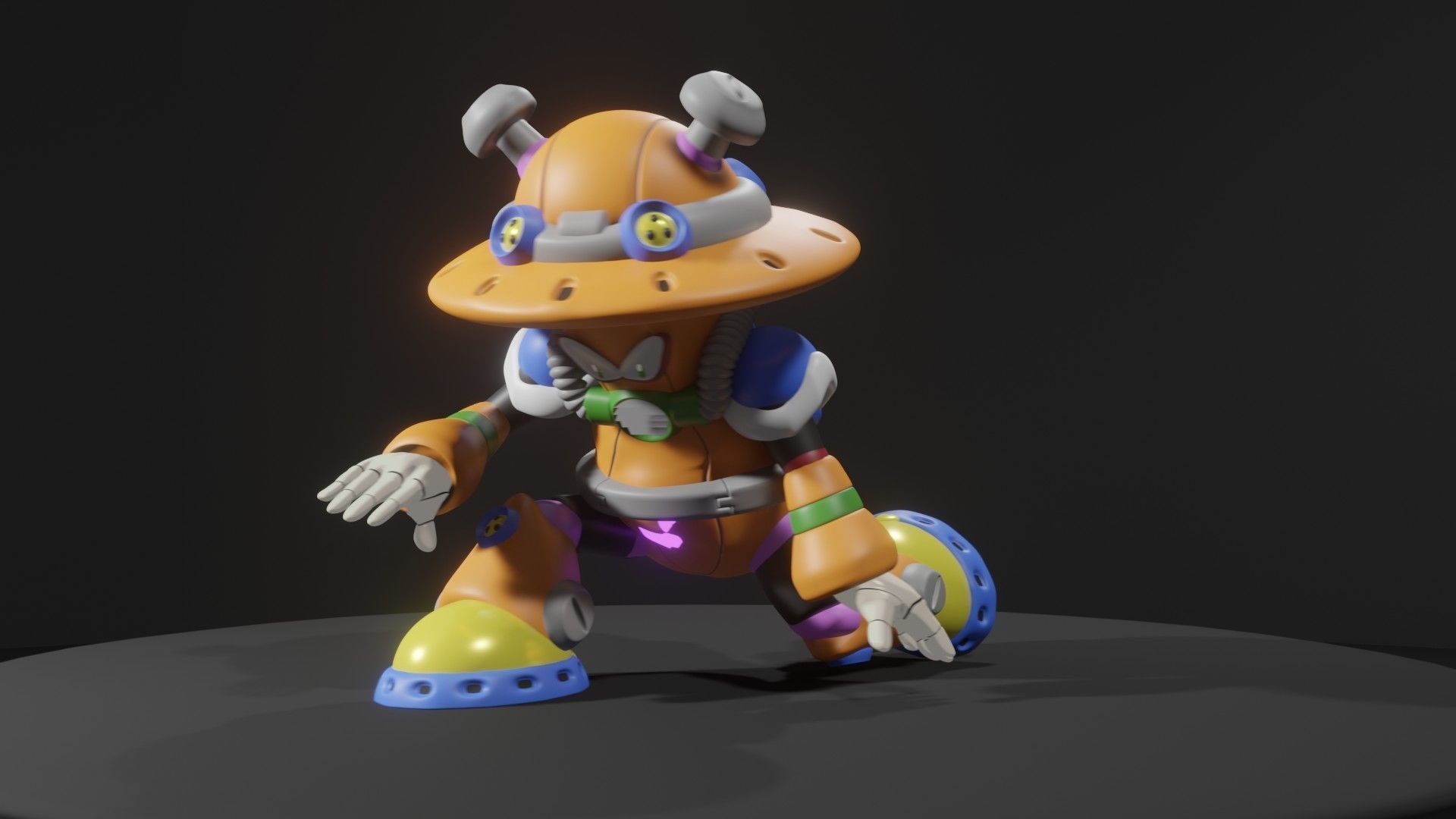 Sptil Mushroom 3D model_7