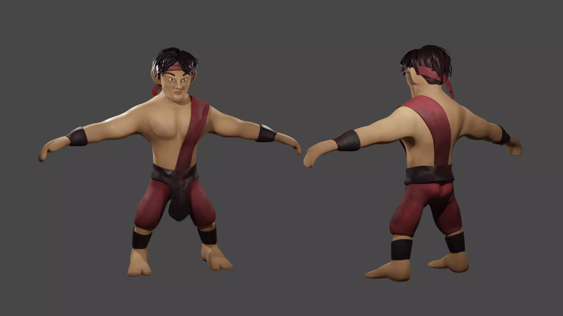 MaleMeleeWarrior humanoid 3D model