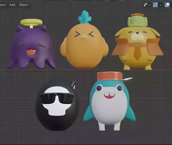 Hololive Holomyth english Mascot 3D printable figure 3D print model