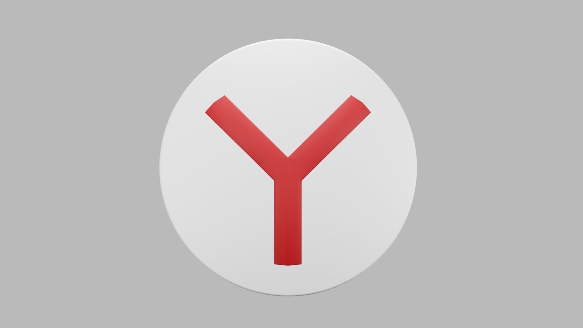 Yandex 3D logo 3D model_4