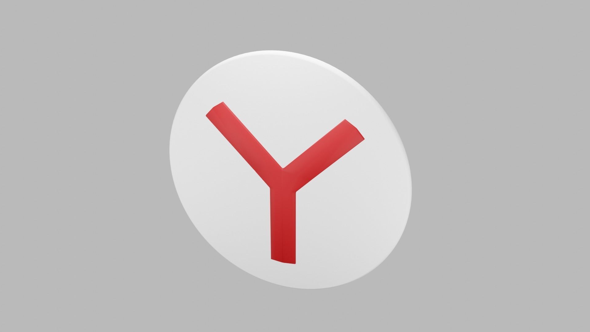 Yandex 3D logo 3D model_3