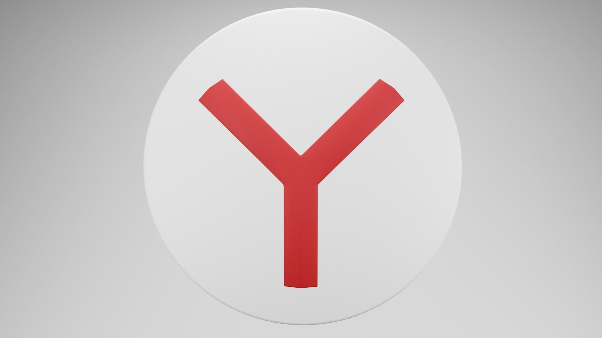 Yandex 3D logo 3D model_1