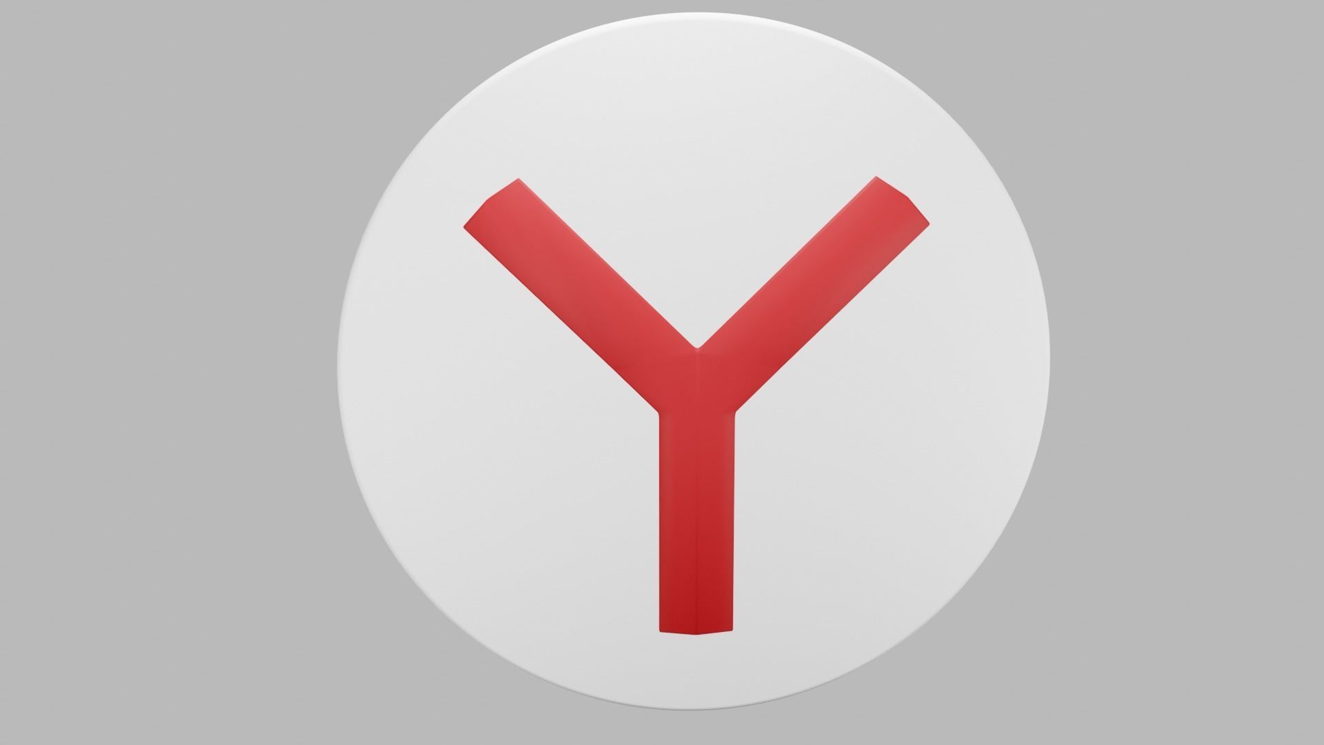 Yandex 3D logo 3D model_2