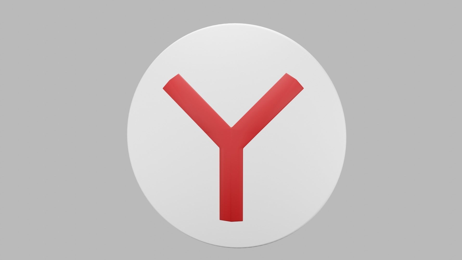 Yandex 3D logo 3D model_5