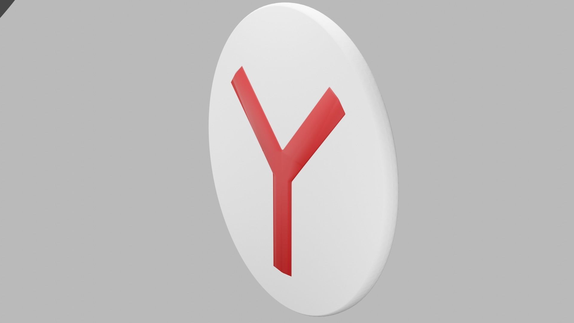 Yandex 3D logo 3D model_13