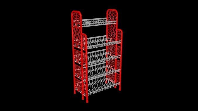 kitchen Rack Low-poly 3D model