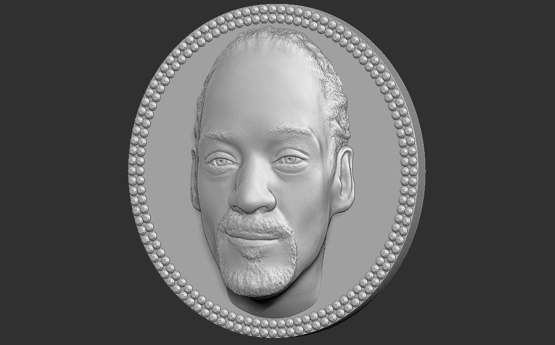 Snoop Dogg medallion pendant 3D printing ready stl obj 3D print model_19